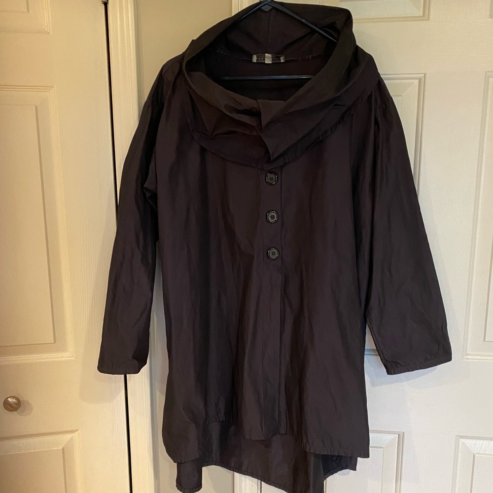 Bryn Walker lightweight cowl neck jacket is lightweight - great for spring!